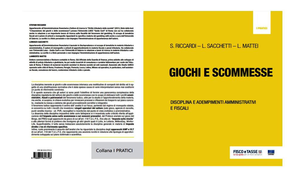 Sport ma anche “giochi e scommesse”, in Camera dei Deputati Lamberto Mattei presenta il libro di successo